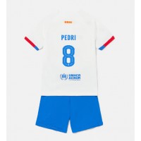 Camisa de Futebol Barcelona Pedri Gonzalez #8 Equipamento Secundário Infantil 2023-24 Manga Curta (+ Calças curtas)